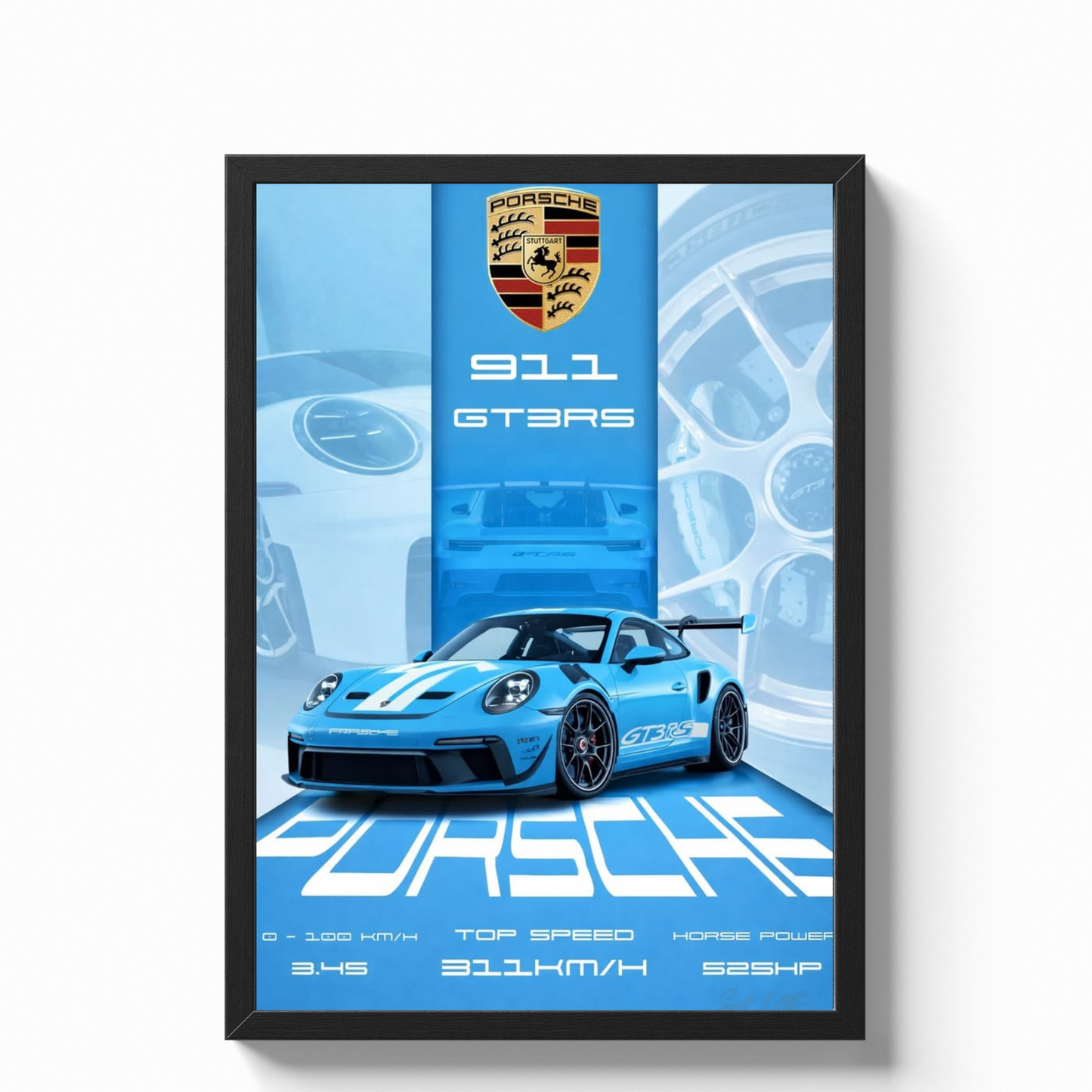 BLUE PORSCHE 911 GT3RS